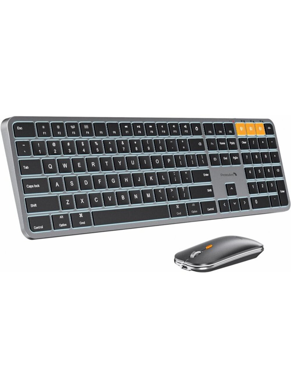NEW ProtoArc Backlit Bluetooth Keyboard and Mouse for Mac